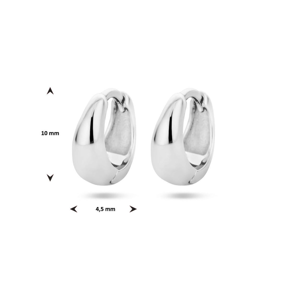 klapoorringen zilver gerhodineerd