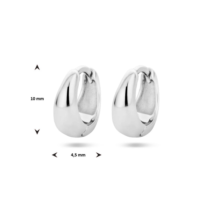 klapoorringen zilver gerhodineerd