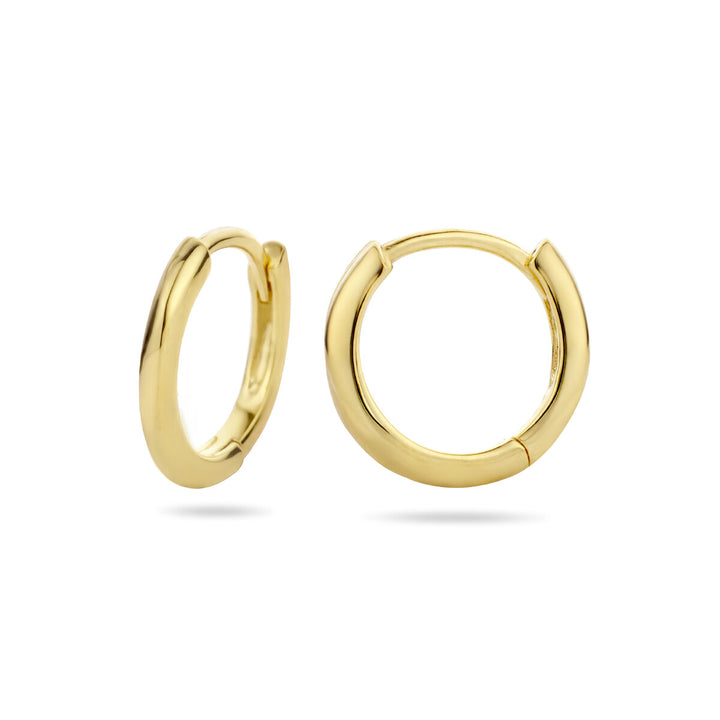 drop earrings half round 1 micron silver gold plated (yellow)