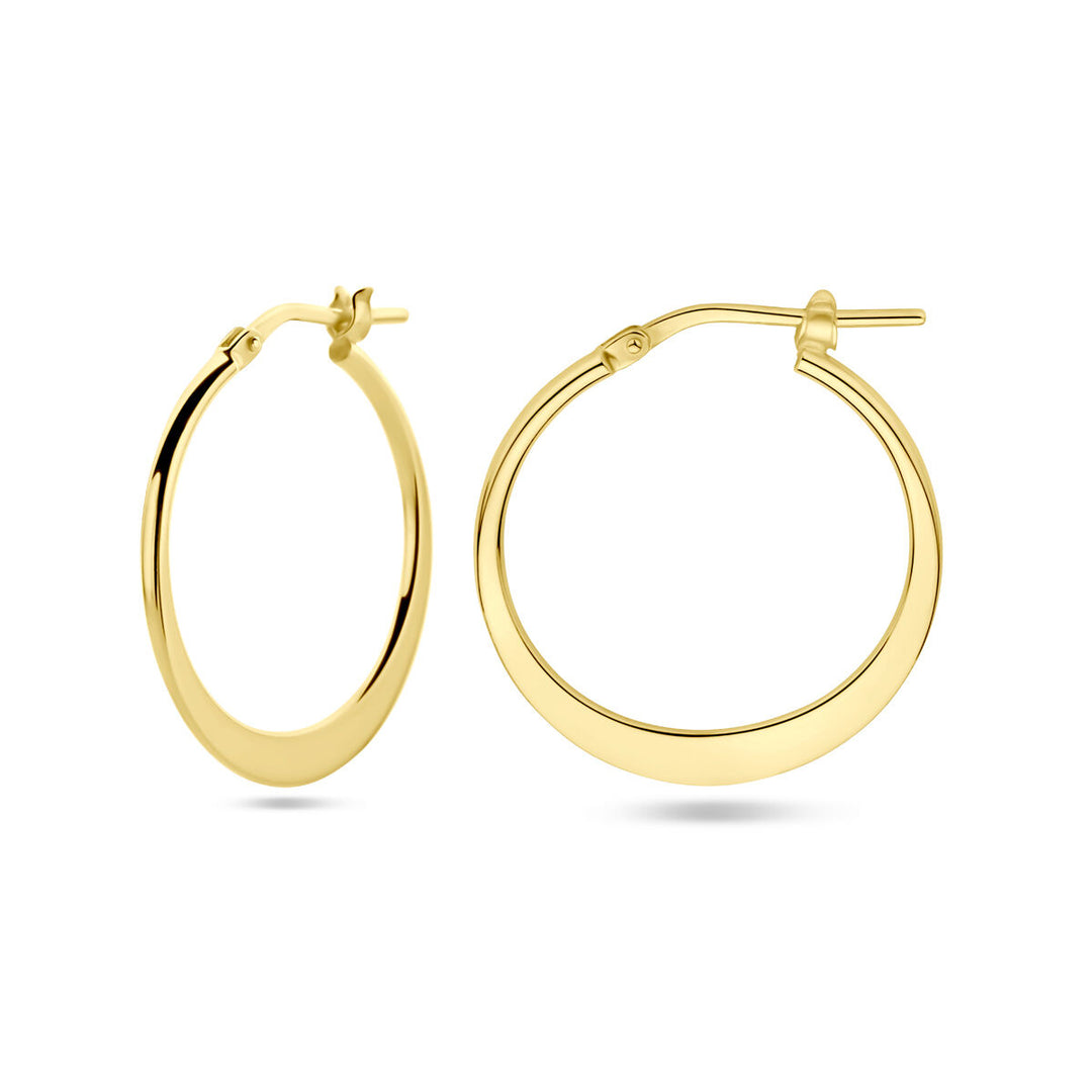 Ohrringe spitzes Rohr 1 Mikron Silber vergoldet (gelb)