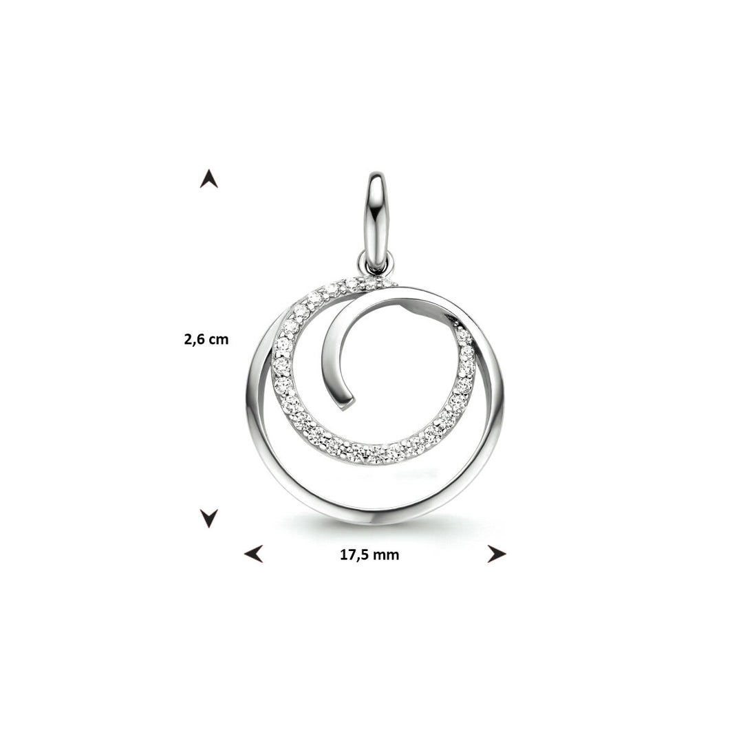 Anhänger Zirkonia Silber rhodiniert