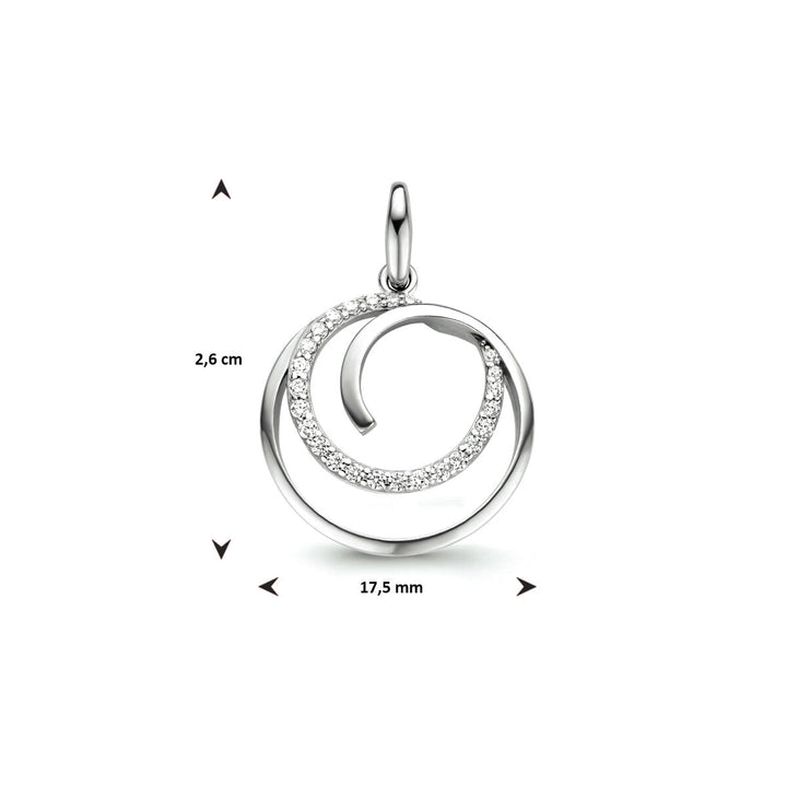 Anhänger Zirkonia Silber rhodiniert