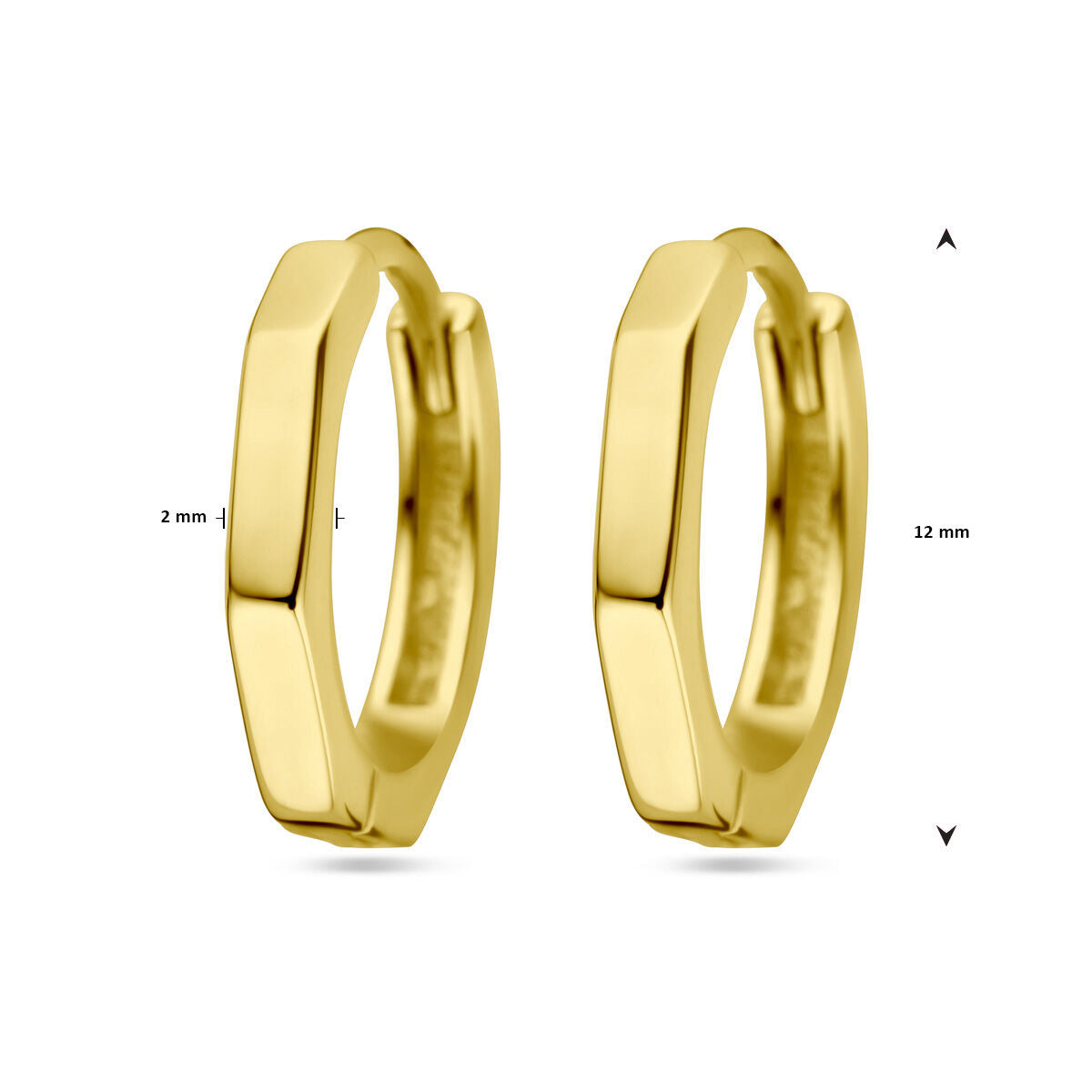 drop earrings 1 micron silver gold plated (yellow)