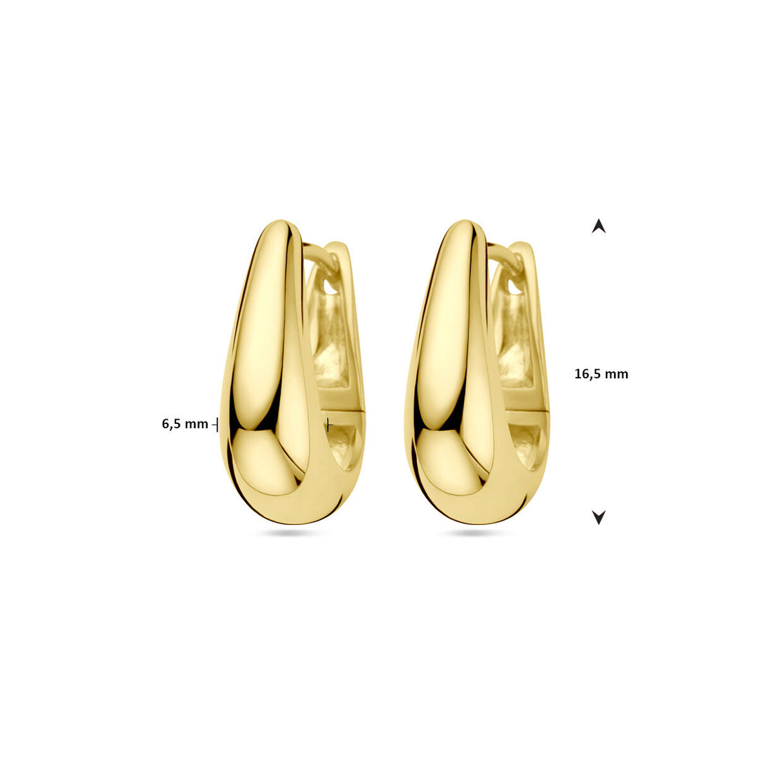 drop earrings 1 micron silver gold plated (yellow)