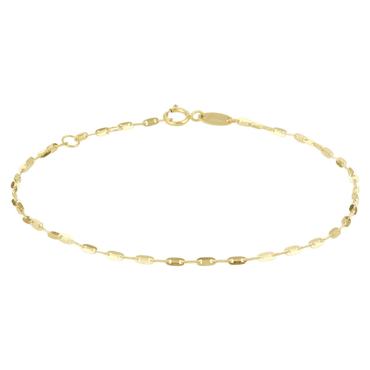 Fußkettchenplatten 1,5 mm 24 - 26 cm 14K Gelbgold