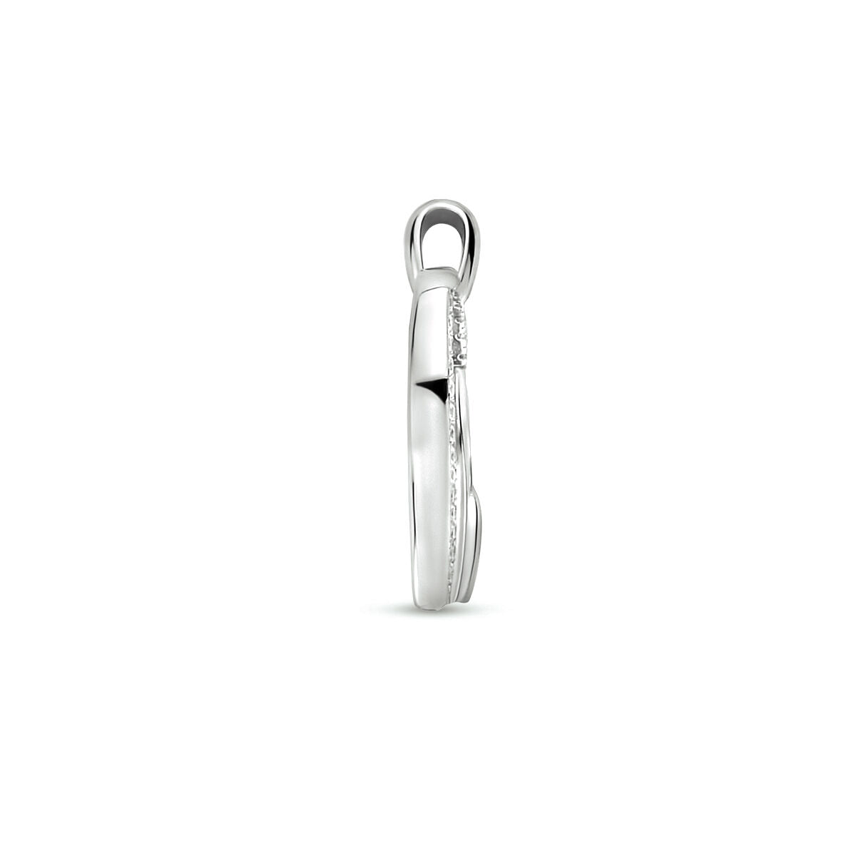 hanger hart zirkonia zilver gerhodineerd