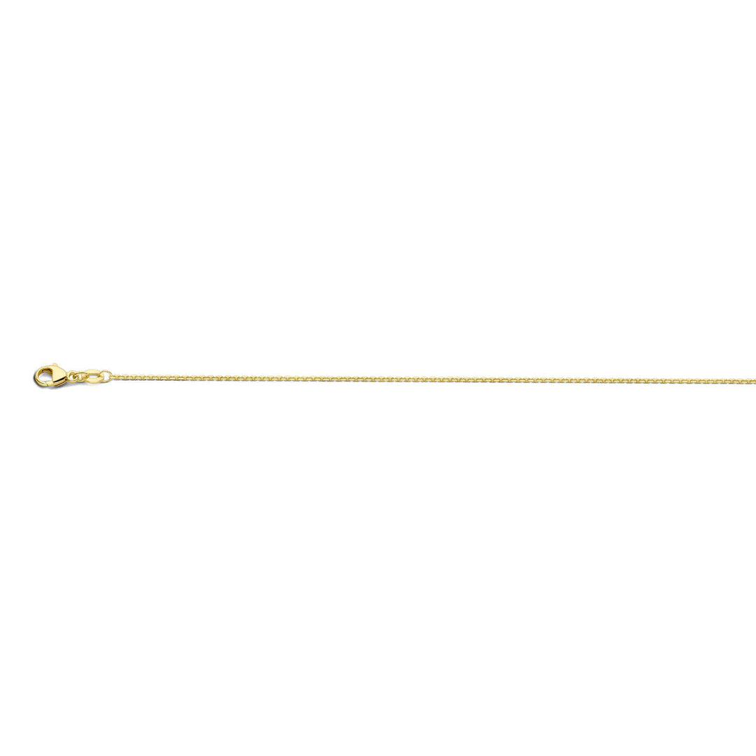 necklace anchor diamond-plated 1.1 mm 41 - 43 - 45 cm 18K yellow gold