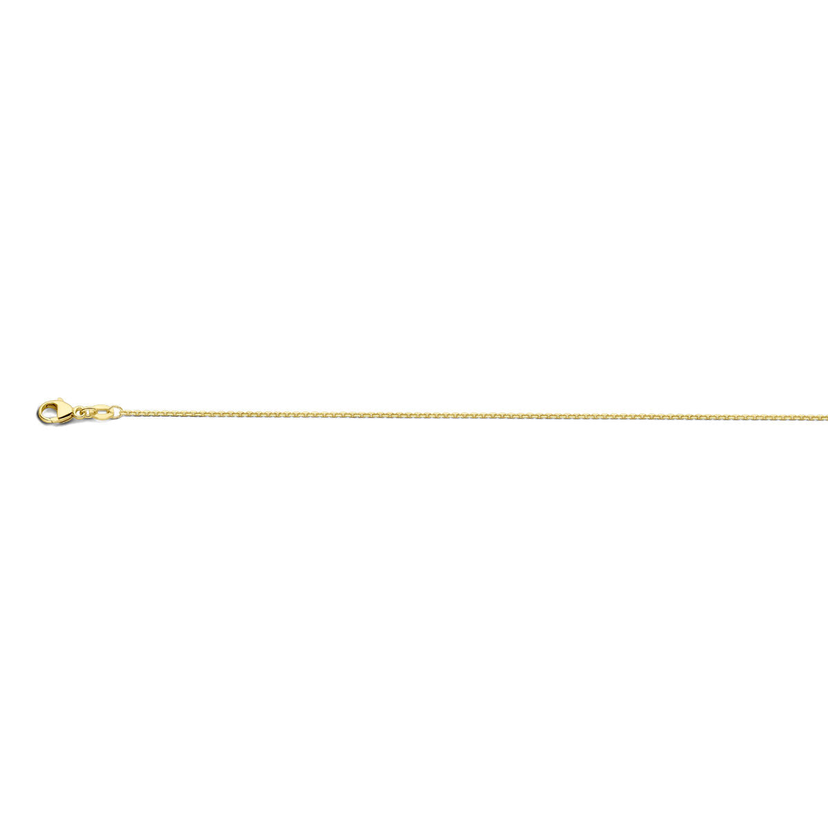 collier anker gediamanteerd 1,1 mm 41 - 43 - 45 cm 18K geelgoud