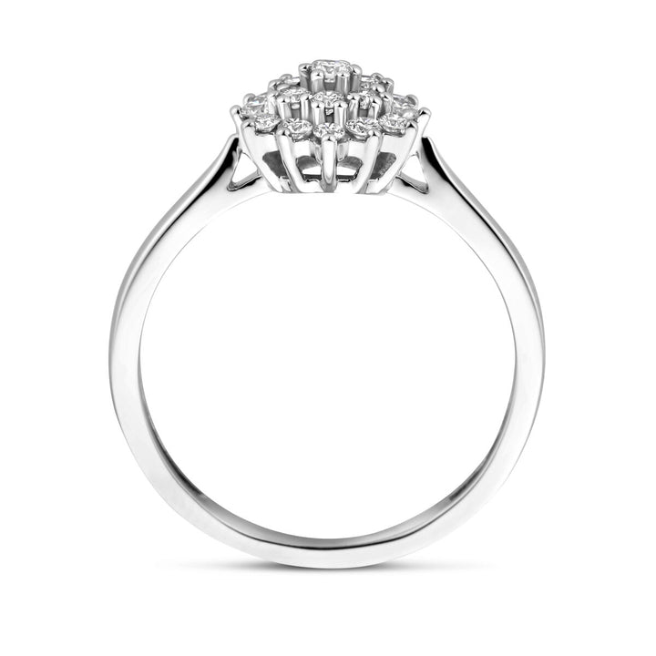 ring lab grown diamant 0.33ct h si 14K witgoud