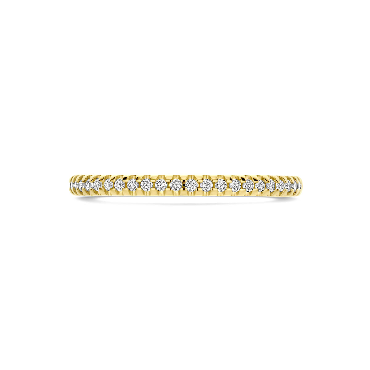 ring lab grown diamant 0.15ct h si 14K geelgoud