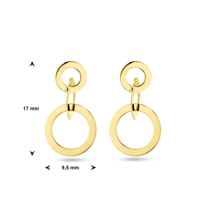 earrings circles 14K yellow gold