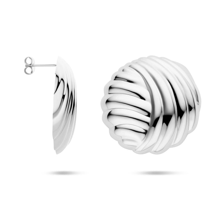 oorknoppen 35 mm zilver gerhodineerd