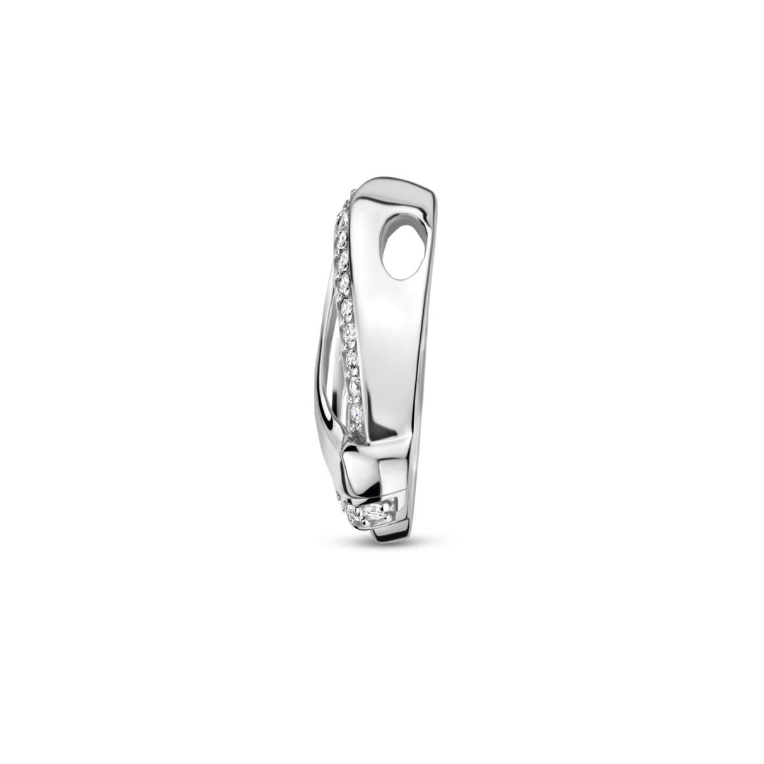 pendant zirconia silver rhodium plated