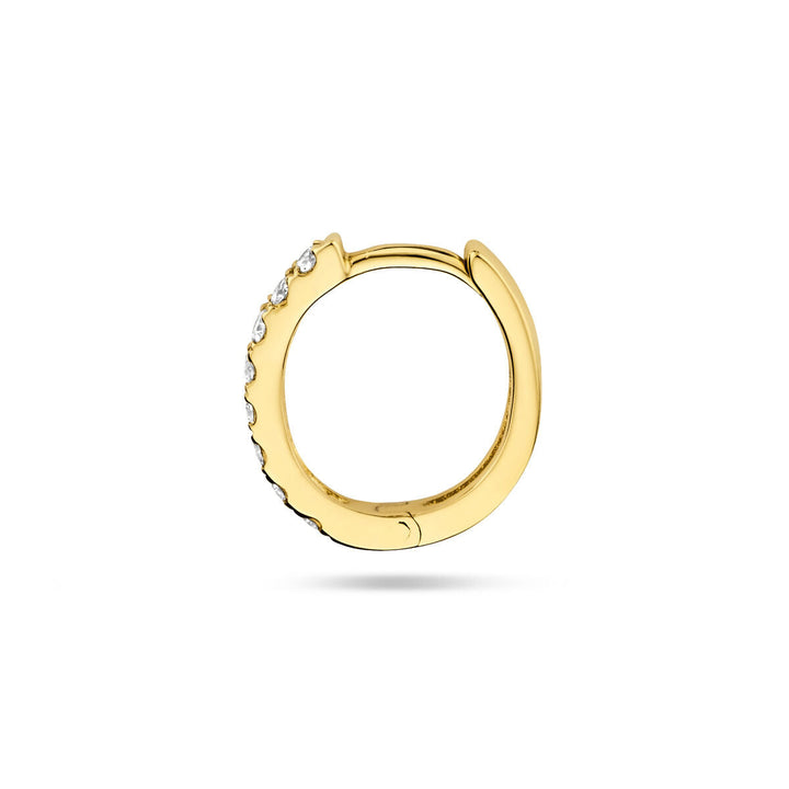 klapoorring diamant 0.075ct g si per stuk 14K geelgoud