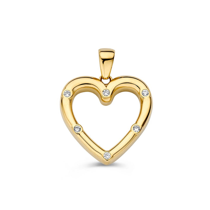 Hanger geelgoud zirkonia