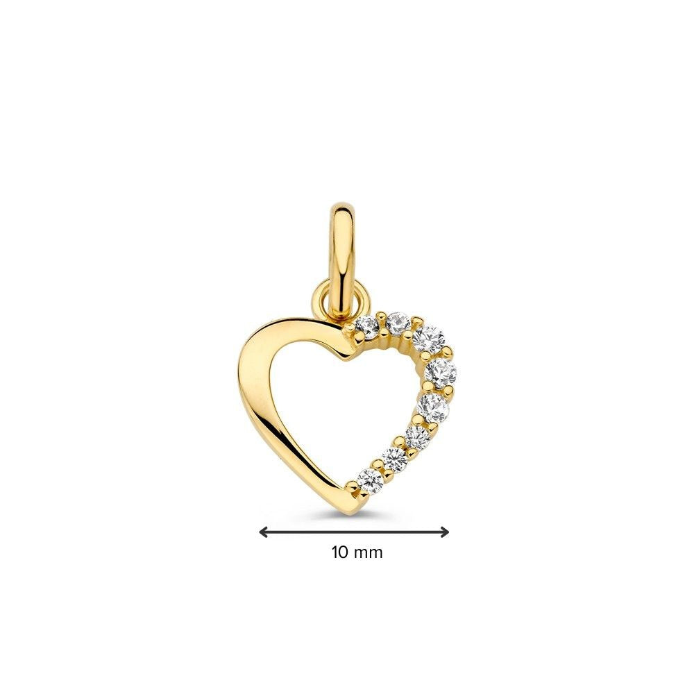 Hanger geelgoud zirkonia