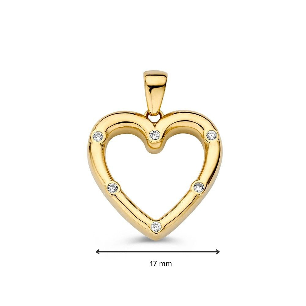 Hanger geelgoud zirkonia