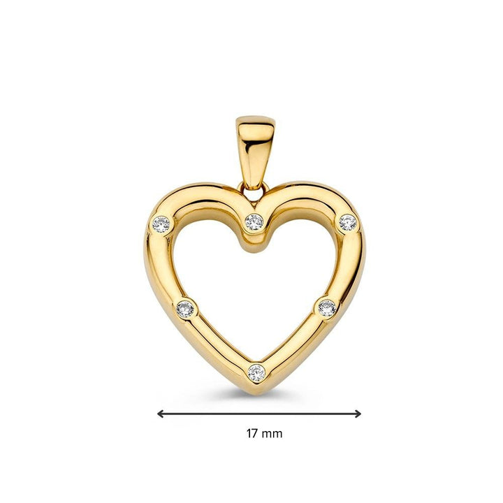 Hanger geelgoud zirkonia