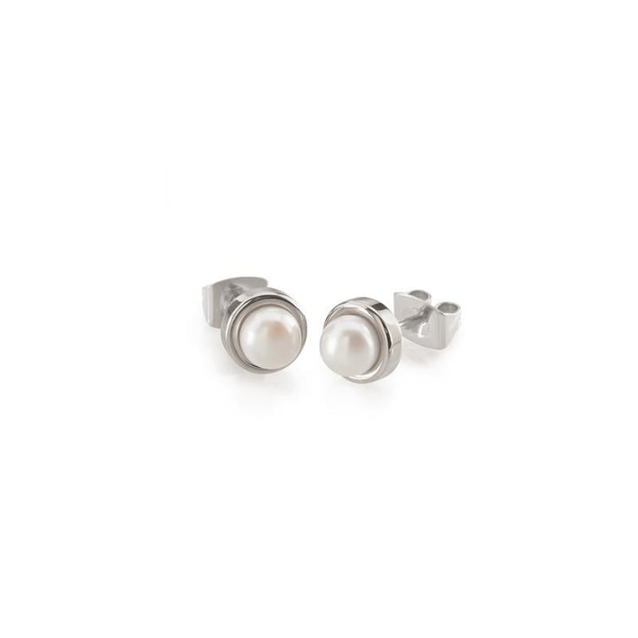 Boccia Titanium Ear Studs pearl 0594-01