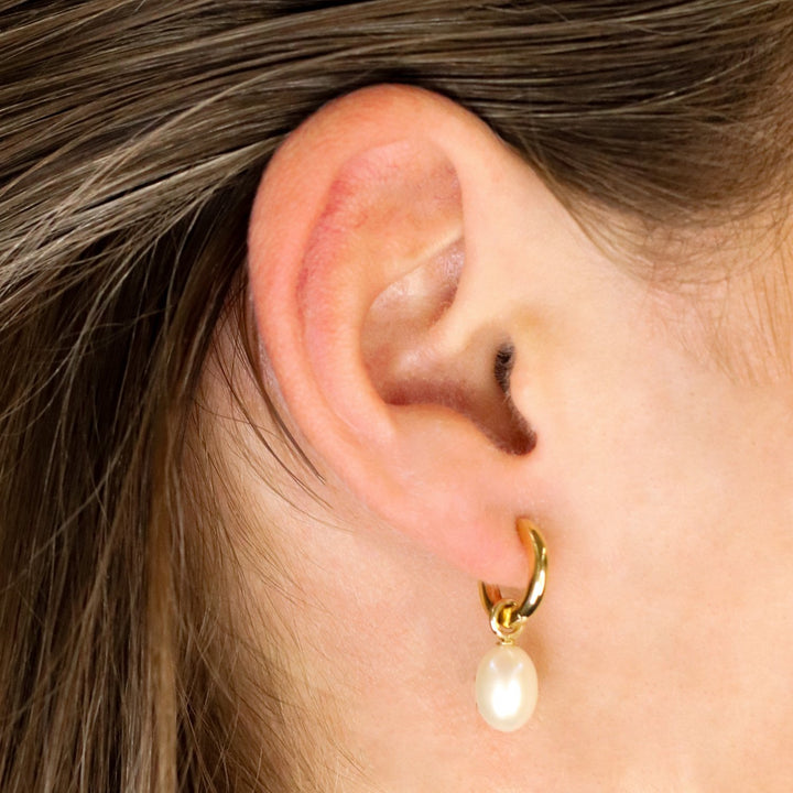 Boccia Titanium Earrings pearl gp 05068-02