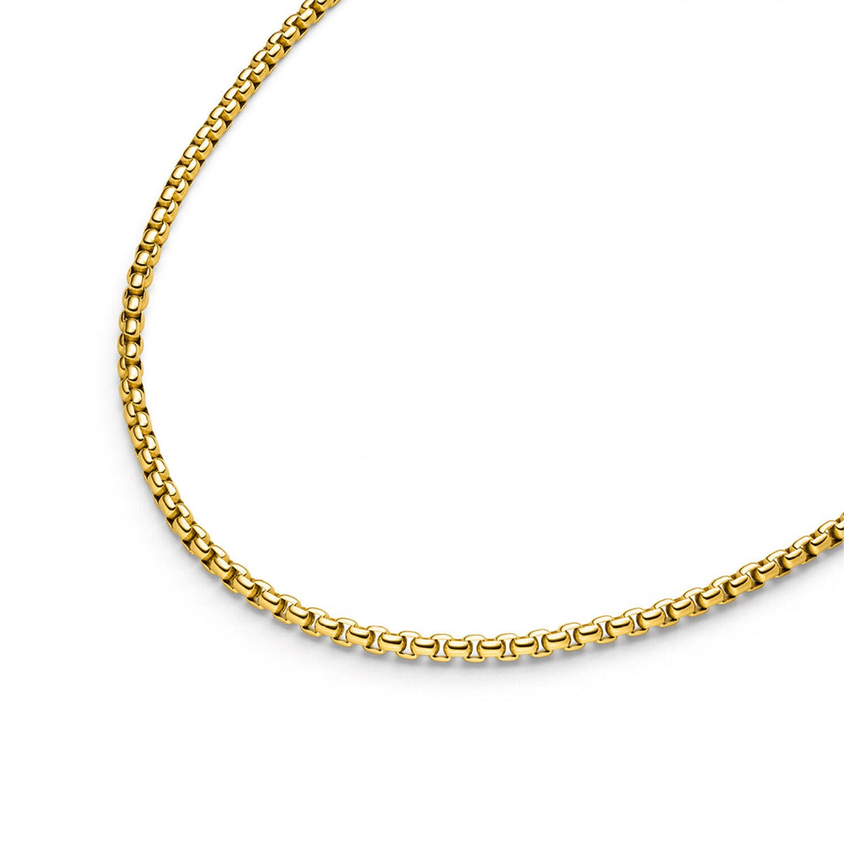 Schakelcollier van titanium met een glanzende afwerking in goudkleur.