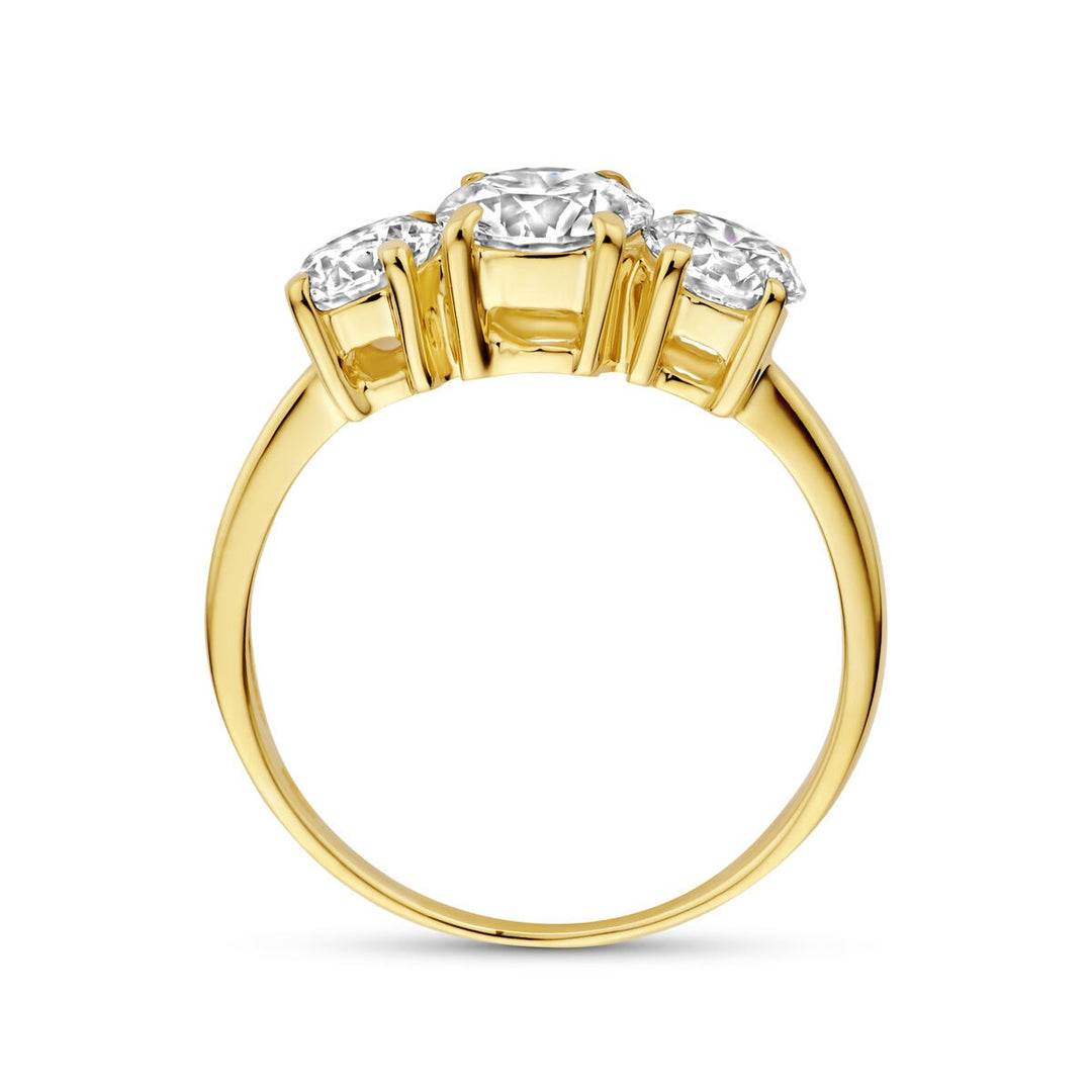 14k Geelgouden ring met lab grown diamant – inclusief certificaat
