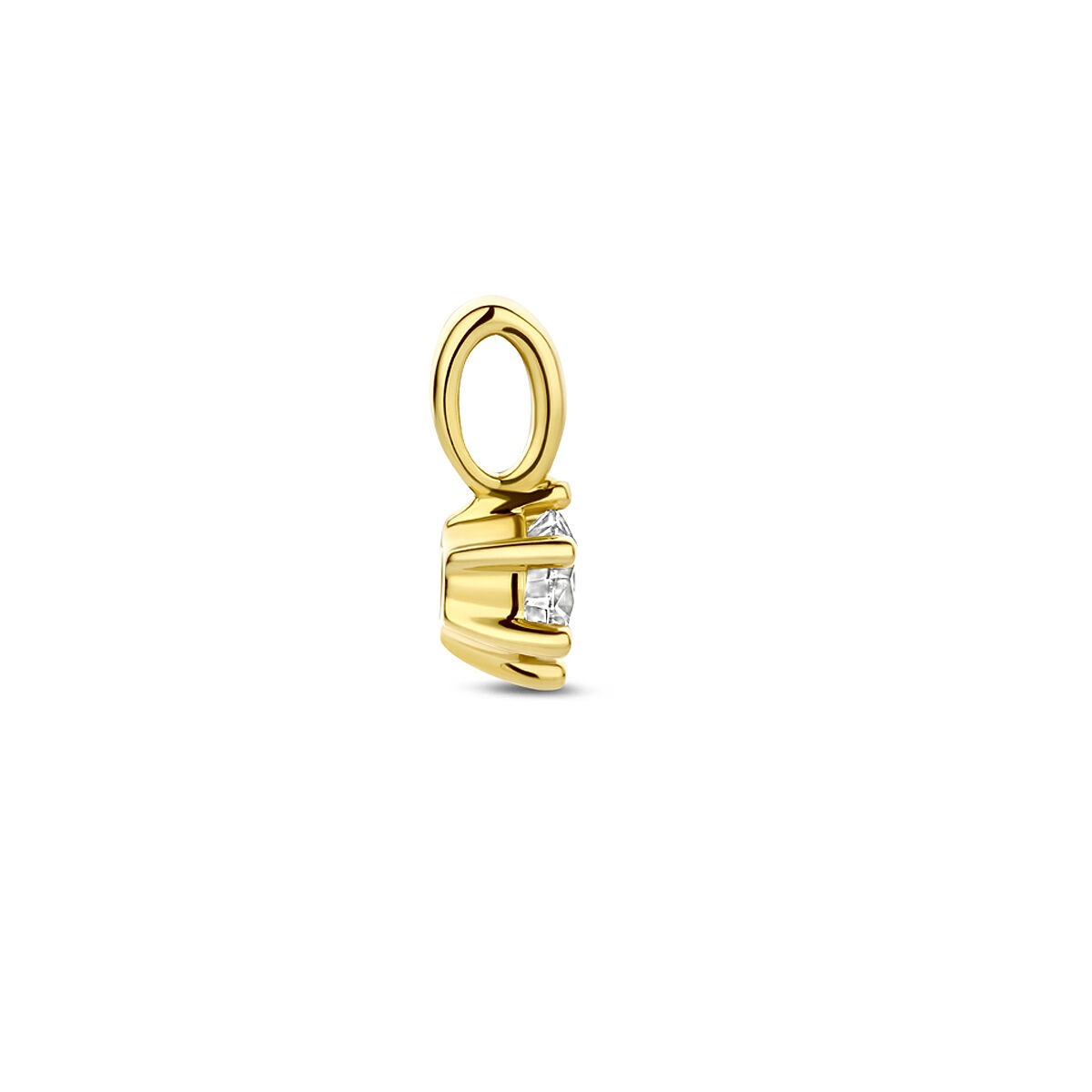 Gouden hanger met lab grown diamant – 14k geelgoud
