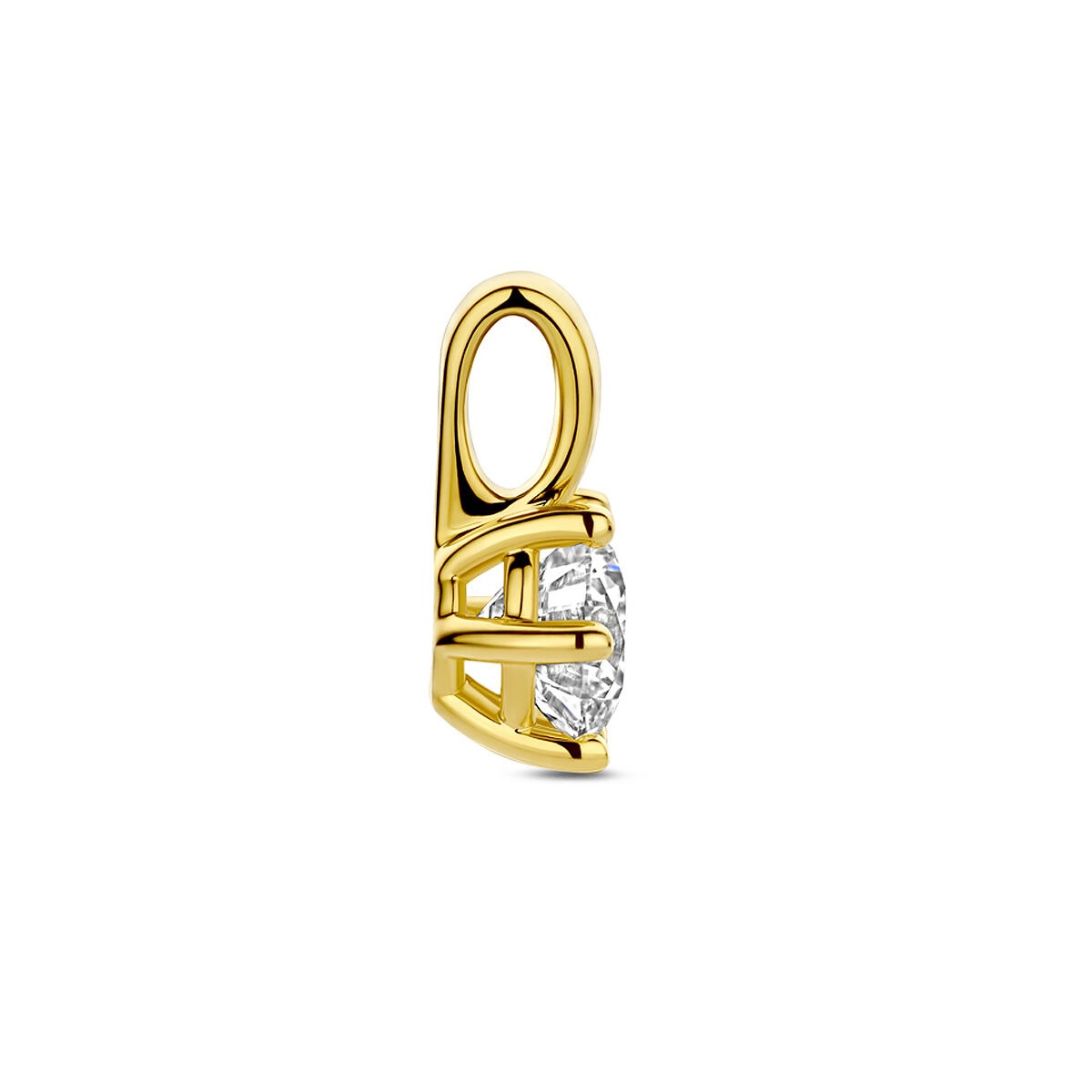 Gouden hanger met lab grown diamant – 14k geelgoud