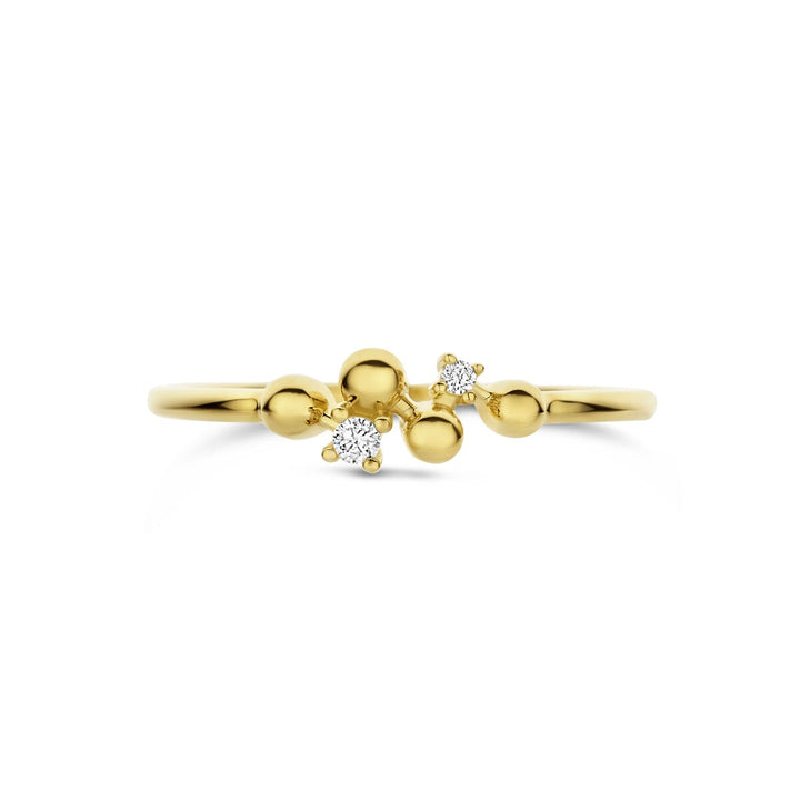 Gouden dames ring met diamant – 14k geelgoud