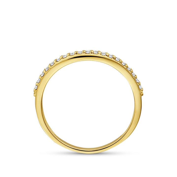 14k Geelgouden ring met lab grown diamant