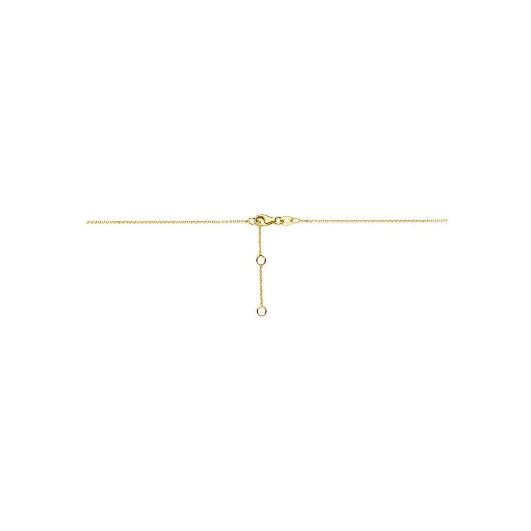 14k Geelgouden ketting met lab grown diamant