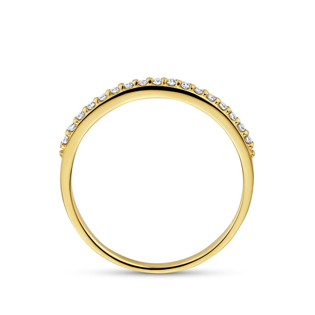 14k Geelgouden ring met lab grown diamant