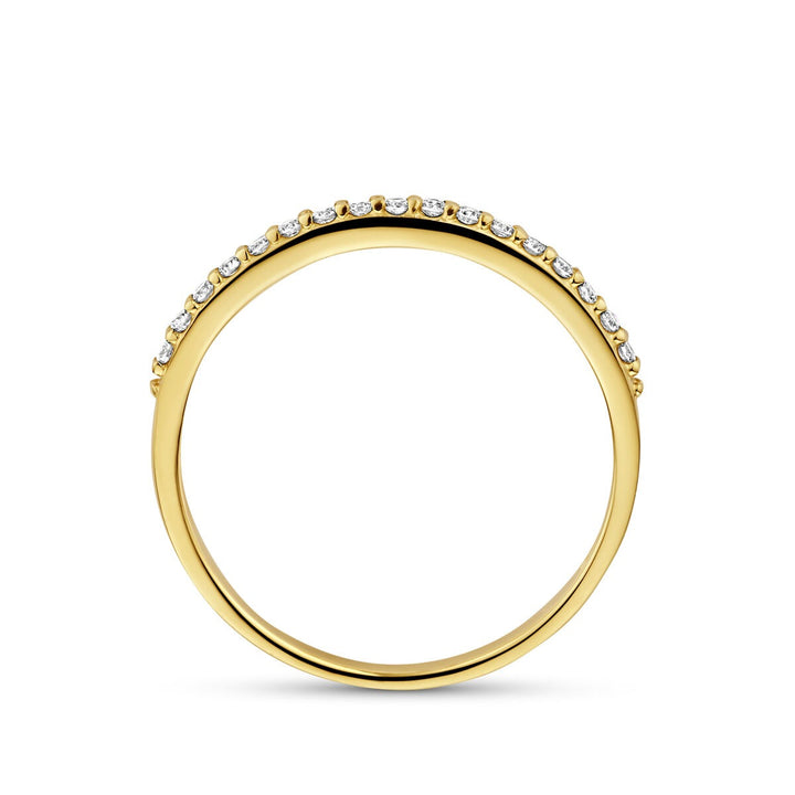 14k Geelgouden ring met lab grown diamant