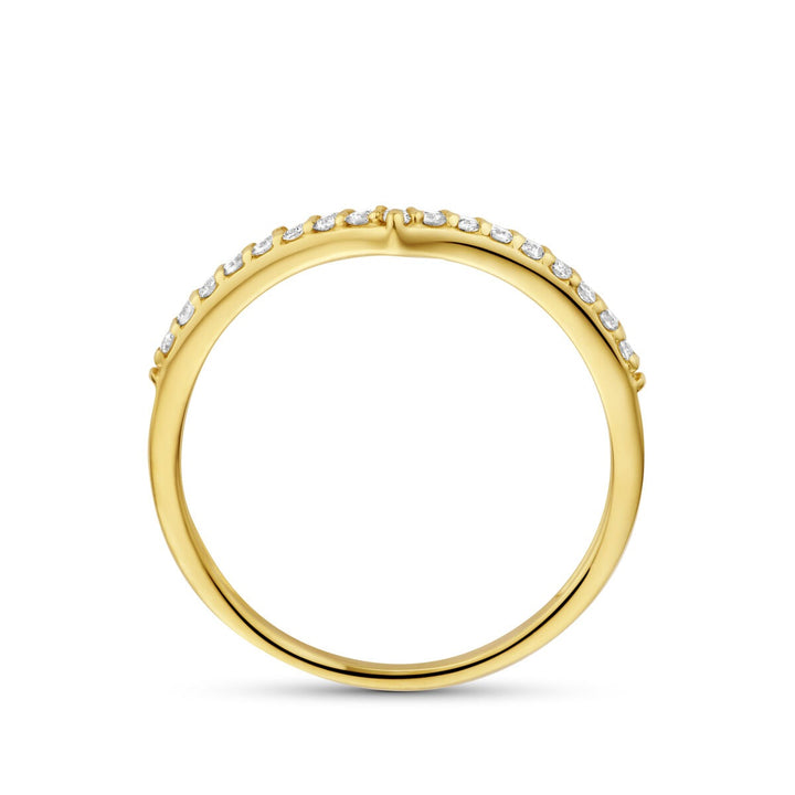 14k Geelgouden ring met lab grown diamant