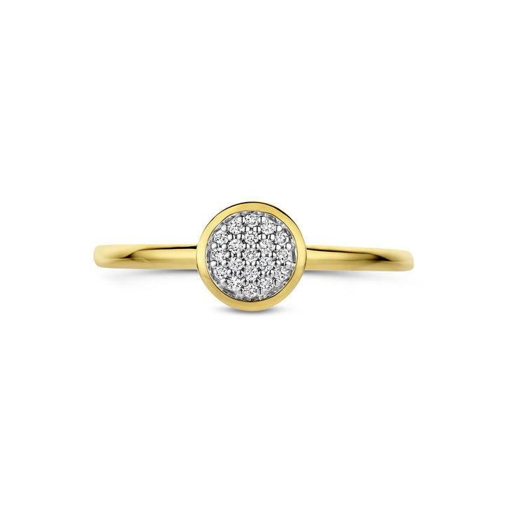 14k Geelgouden ring met diamant
