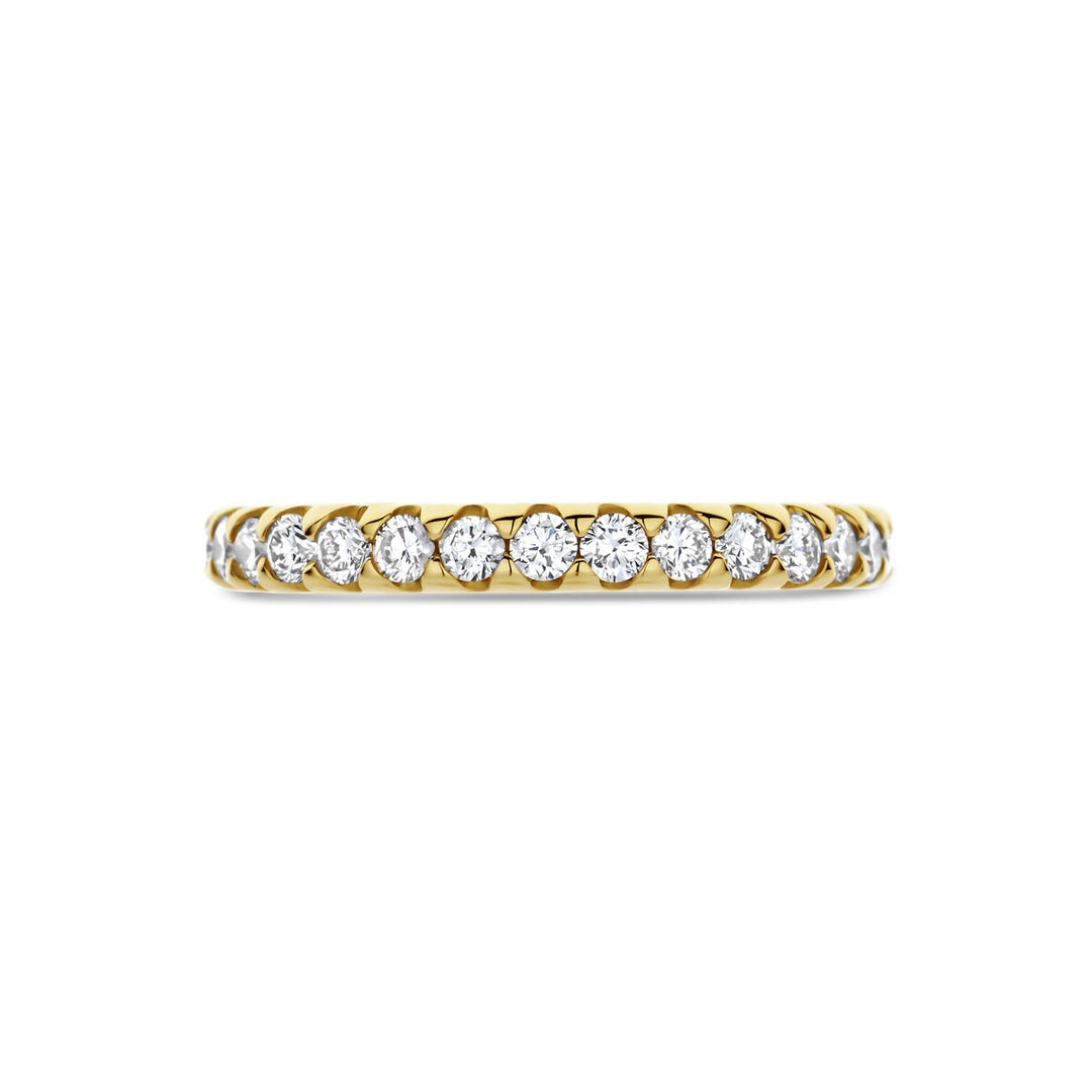 Gouden dames ring met lab grown diamant – 14k geelgoud