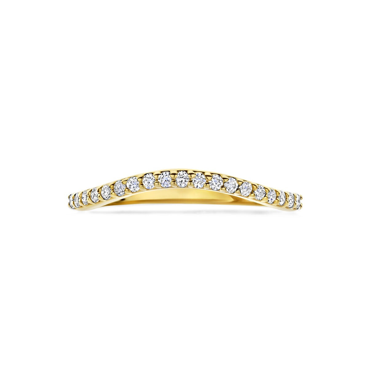 14k Geelgouden ring met lab grown diamant