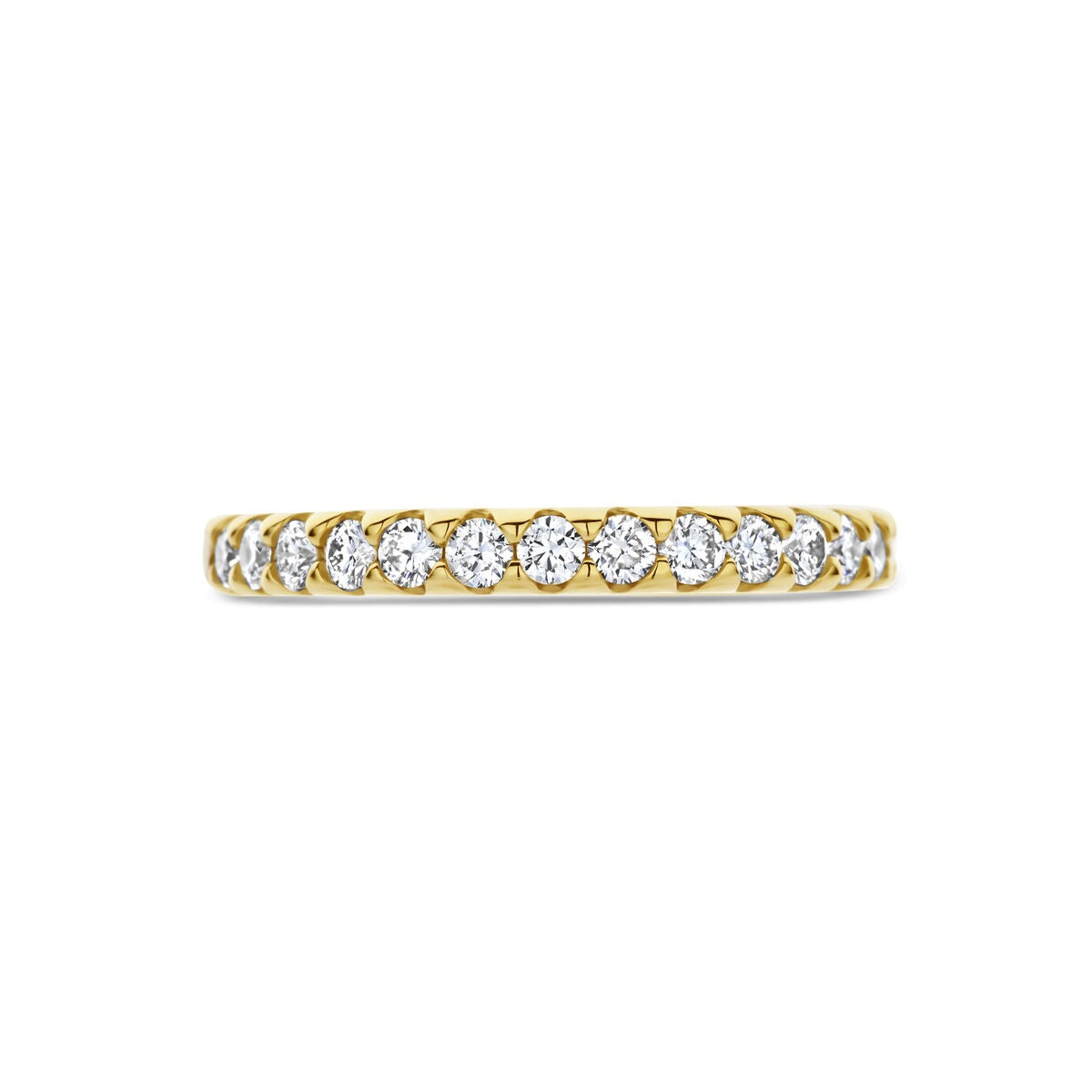 Gouden dames ring met lab grown diamant – 14k geelgoud