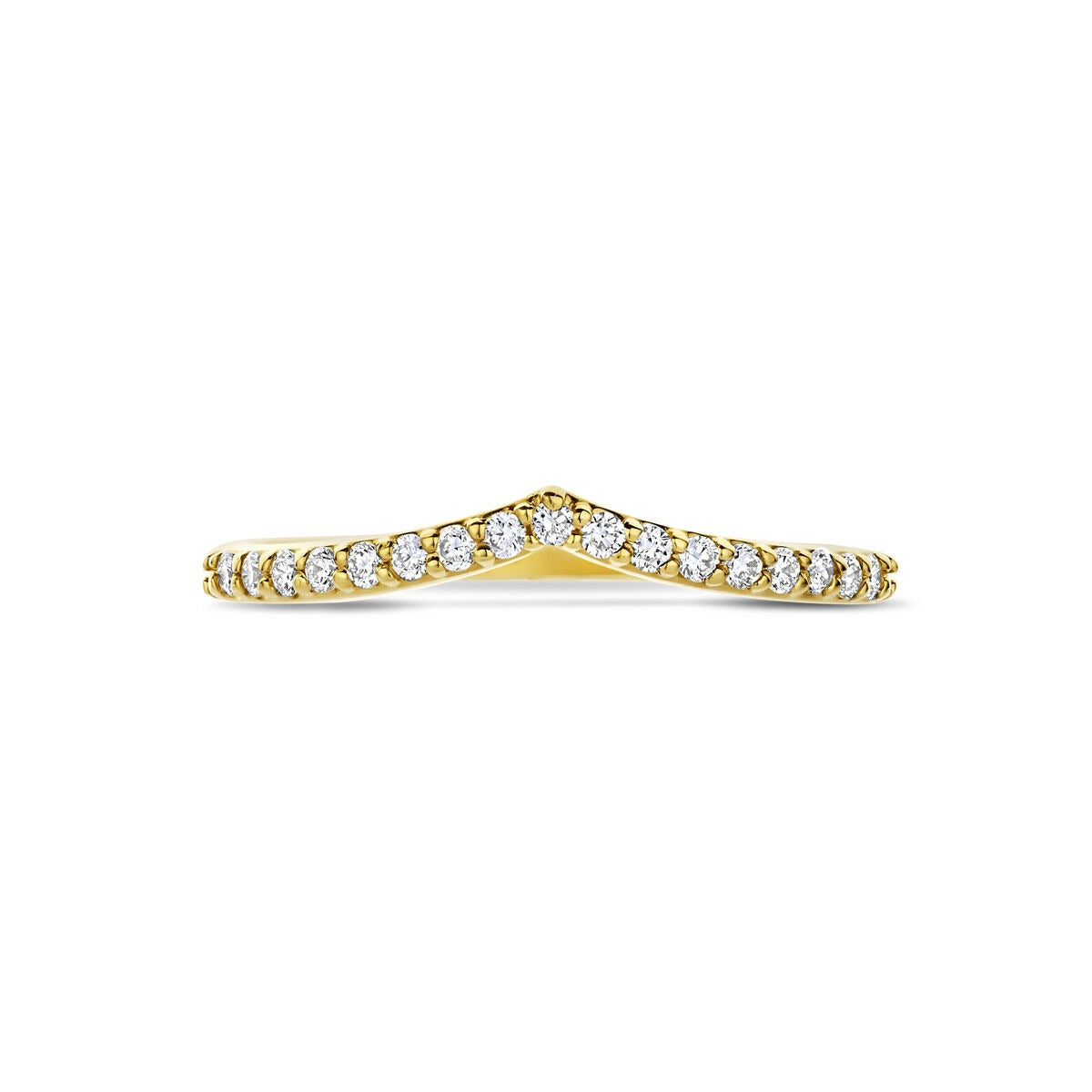 14k Geelgouden ring met lab grown diamant