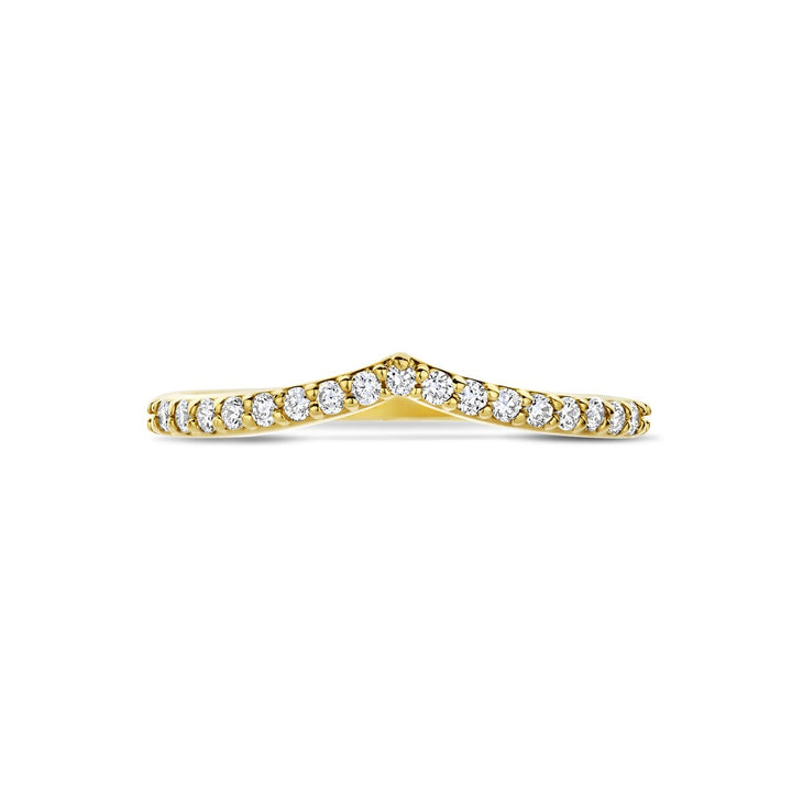 14k Geelgouden ring met lab grown diamant