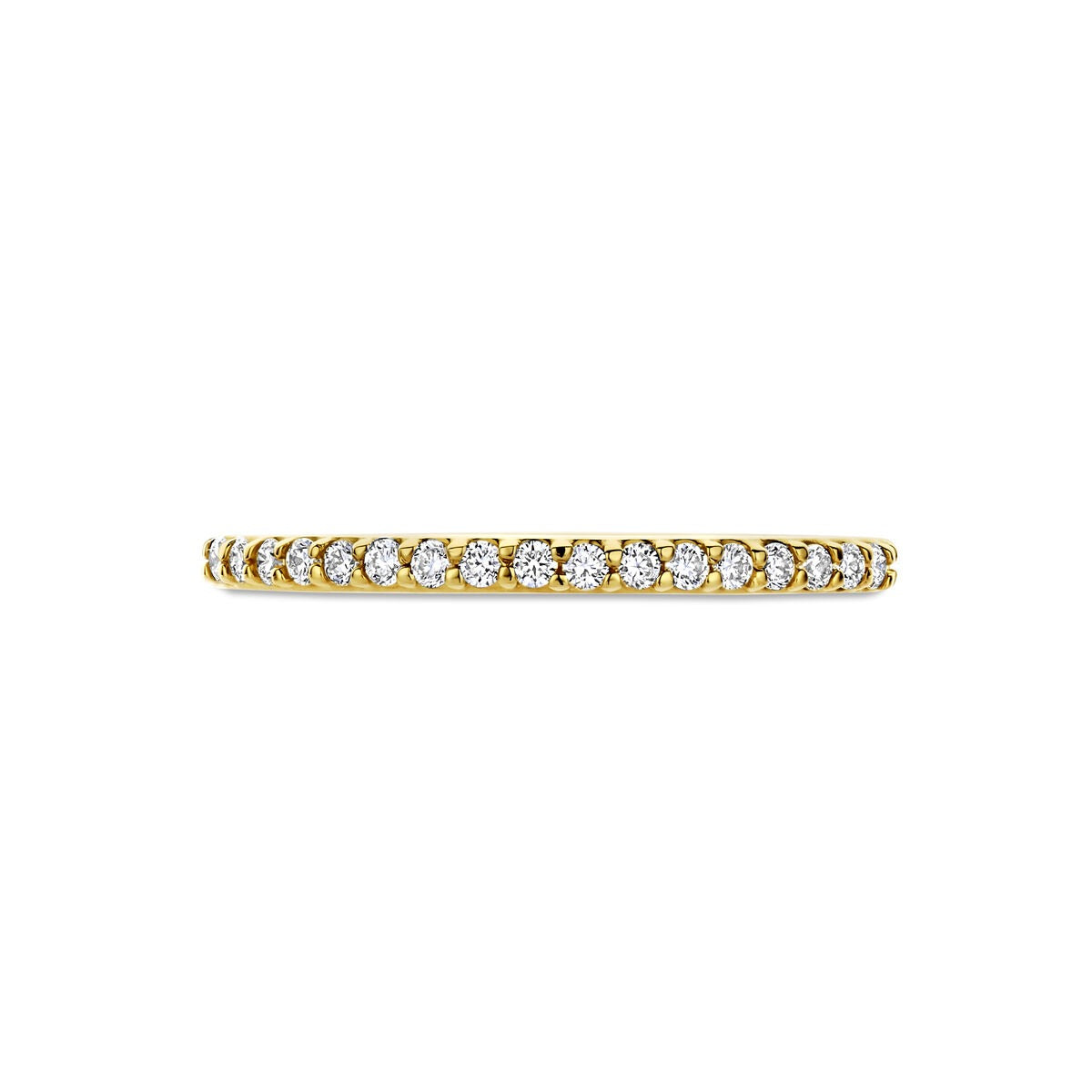 14k Geelgouden ring met lab grown diamant