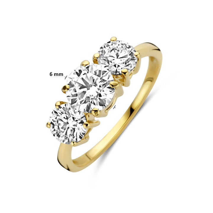 14k Geelgouden ring met lab grown diamant – inclusief certificaat