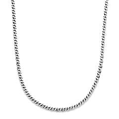 Zilveren gerhodineerd gourmette collier van 5,2 mm met een schakelpatroon.