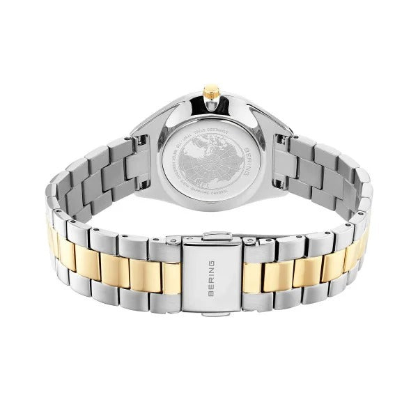 Bering horloge dames – Solar, bicolor zilver-goud