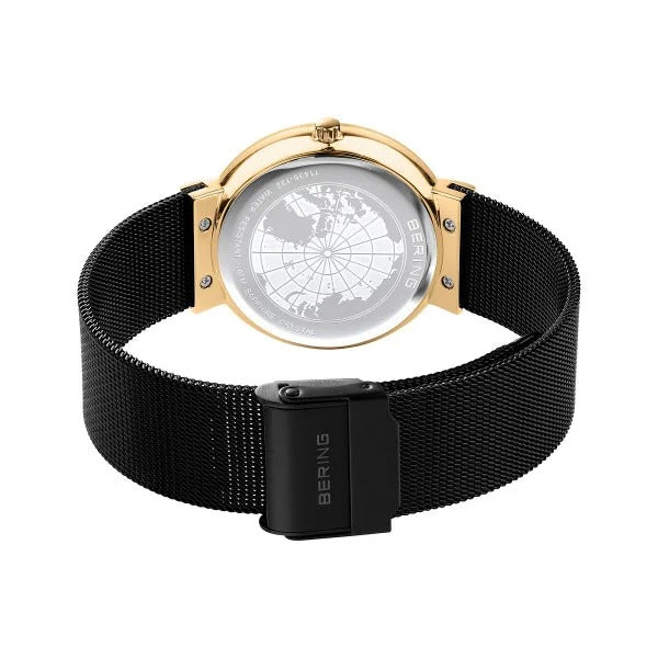 Bering horloge dames – Ceramic, goudkleurig met diamantdetails