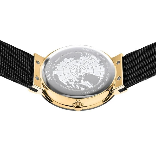 Bering horloge dames – Ceramic, goudkleurig met diamantdetails