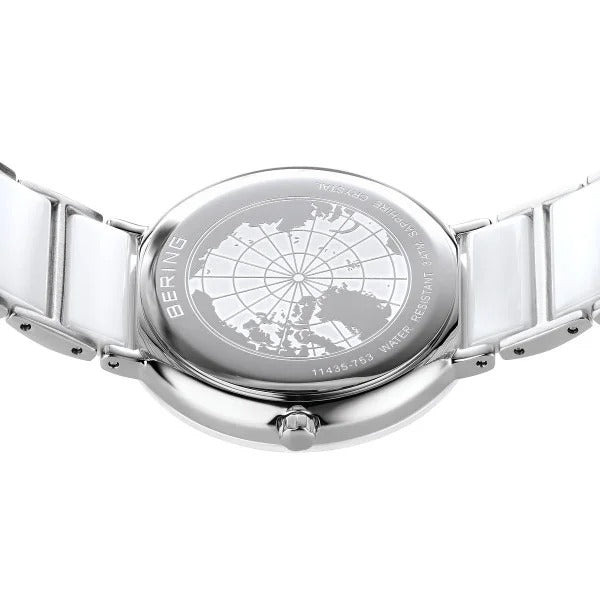 Bering horloge dames – Ceramic, zilver met witte keramiek