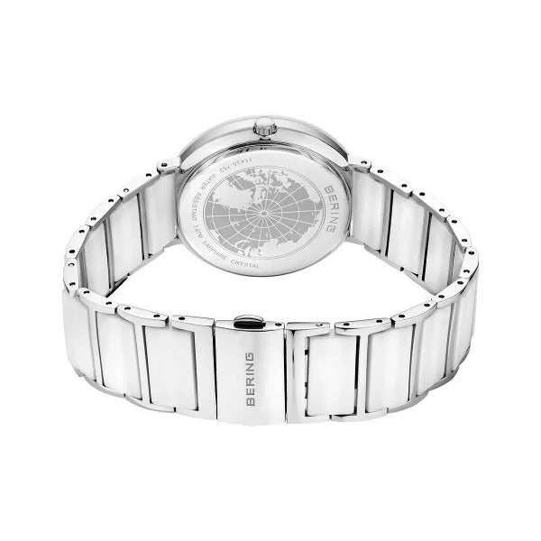 Bering horloge dames – Ceramic, zilver met witte keramiek