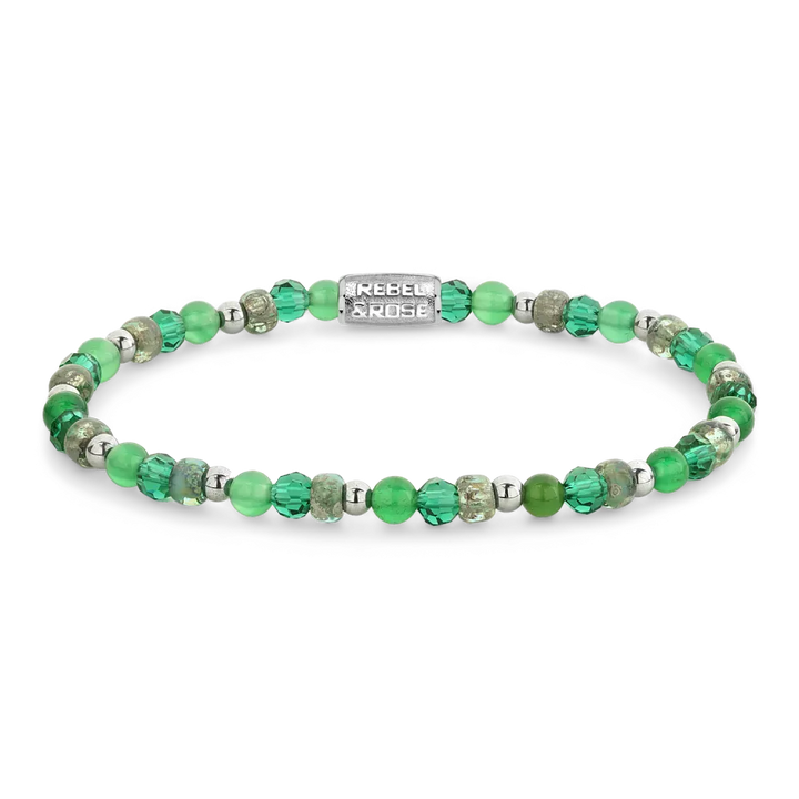 Green Morning Glam Rocks Silver kralen armband dames