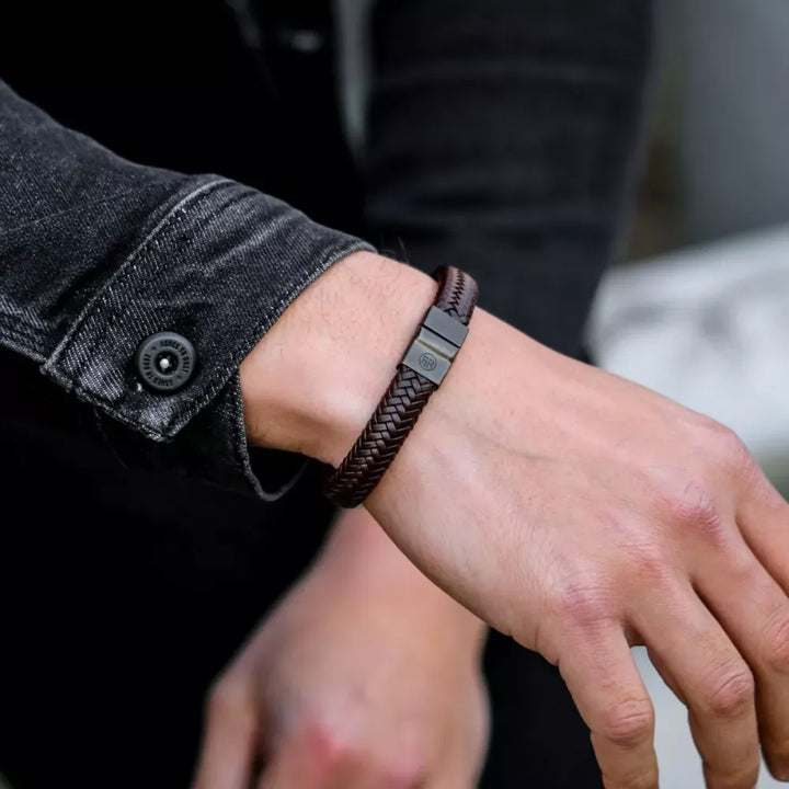 Full Metal Herringbone Brown Black